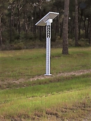 Bolardo con fotovoltaico